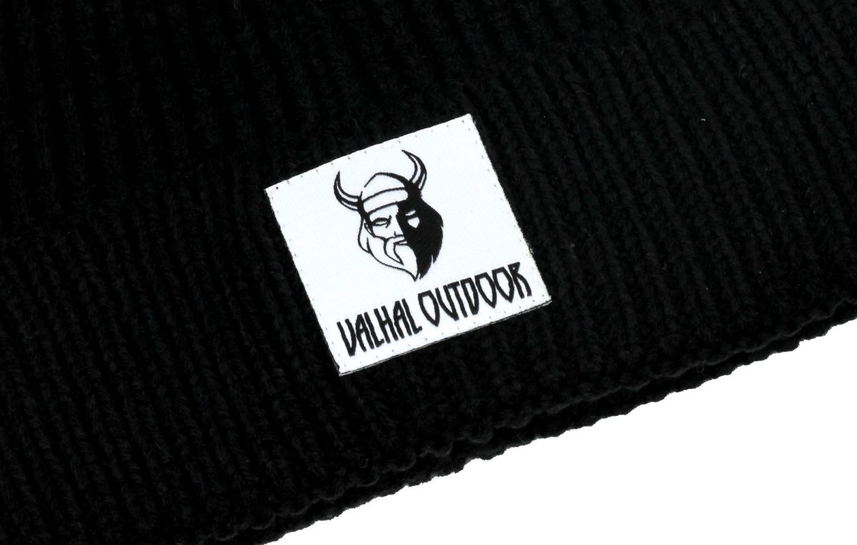 Valhal Muts Zwart met logo