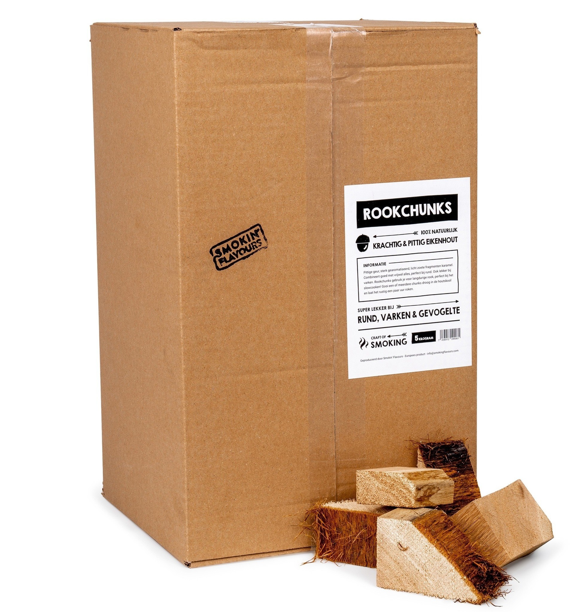 Smokin’ Flavours Rookchunks eik 5kg