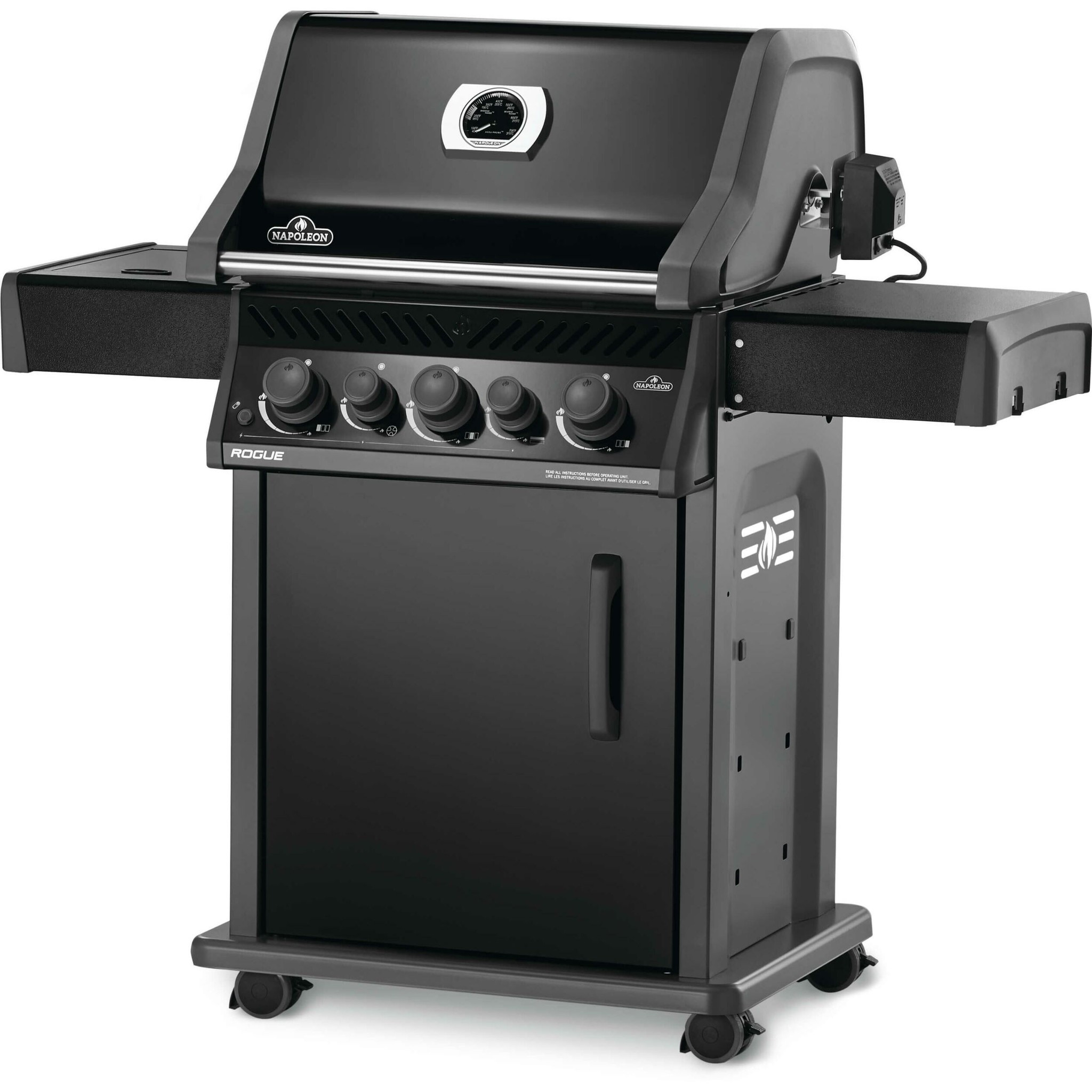 Napoleon Rogue 425 RSB Gasbarbecue met Zij- en Achterbrander Zwart, incl. draaispit