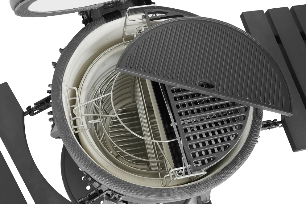 iQ Grills kamado Large 22 inch Compleet Carbon Black