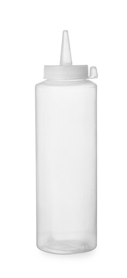 Knijpfles met dop transparant 0,65 liter