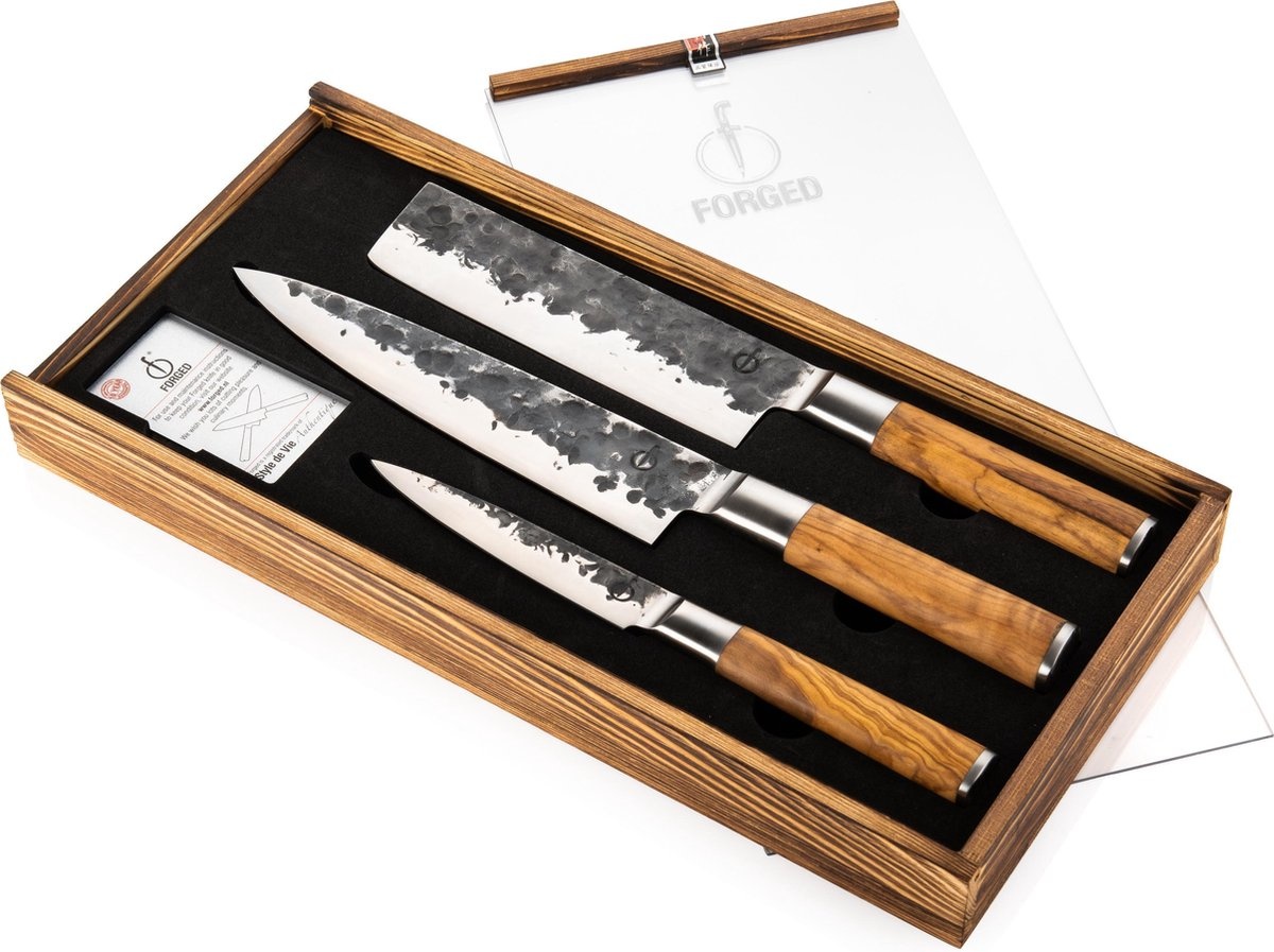 Forged Olive 3-delige messenset