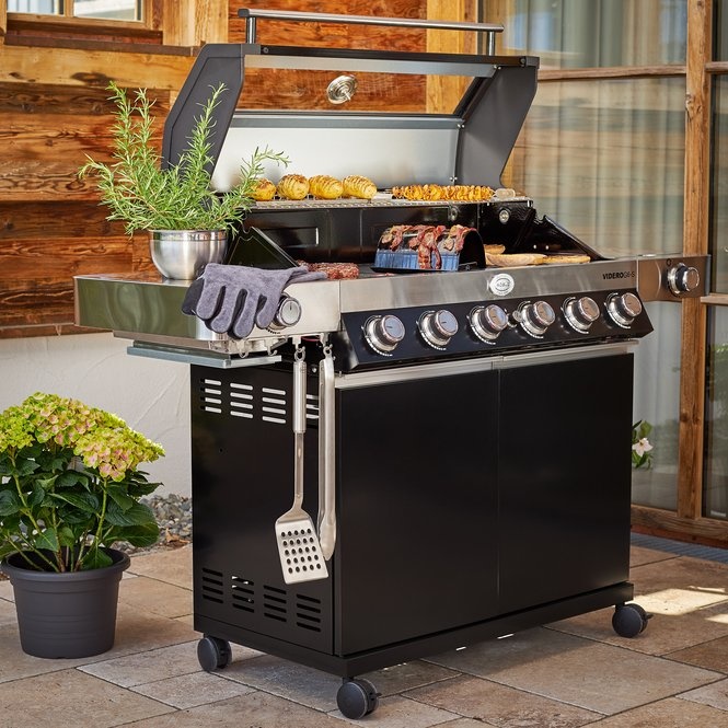 Rösle Gas Barbecue Videro G6-S Vario+ zwart met infraroodbrander