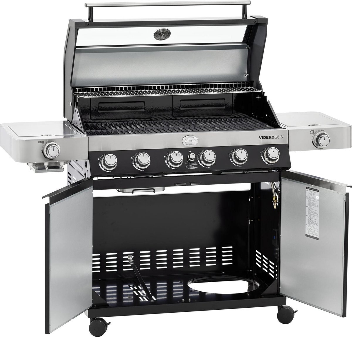 Rösle Gas Barbecue Videro G6-S Vario+ zwart met infraroodbrander