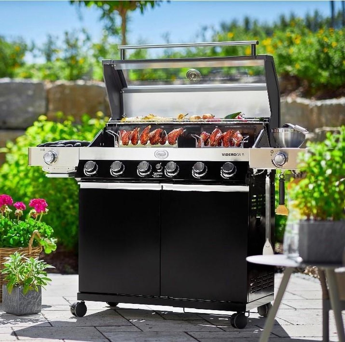 Rösle Gas Barbecue Videro G6-S Vario+ zwart met infraroodbrander