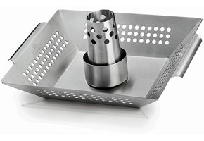 Napoleon RVS gevogeltehouder en wok