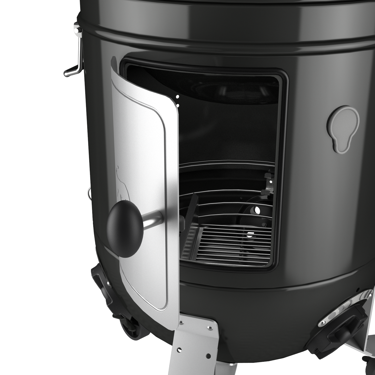 Fornetto Razzo Pro Black 18'' Bullet Smoker met wielen