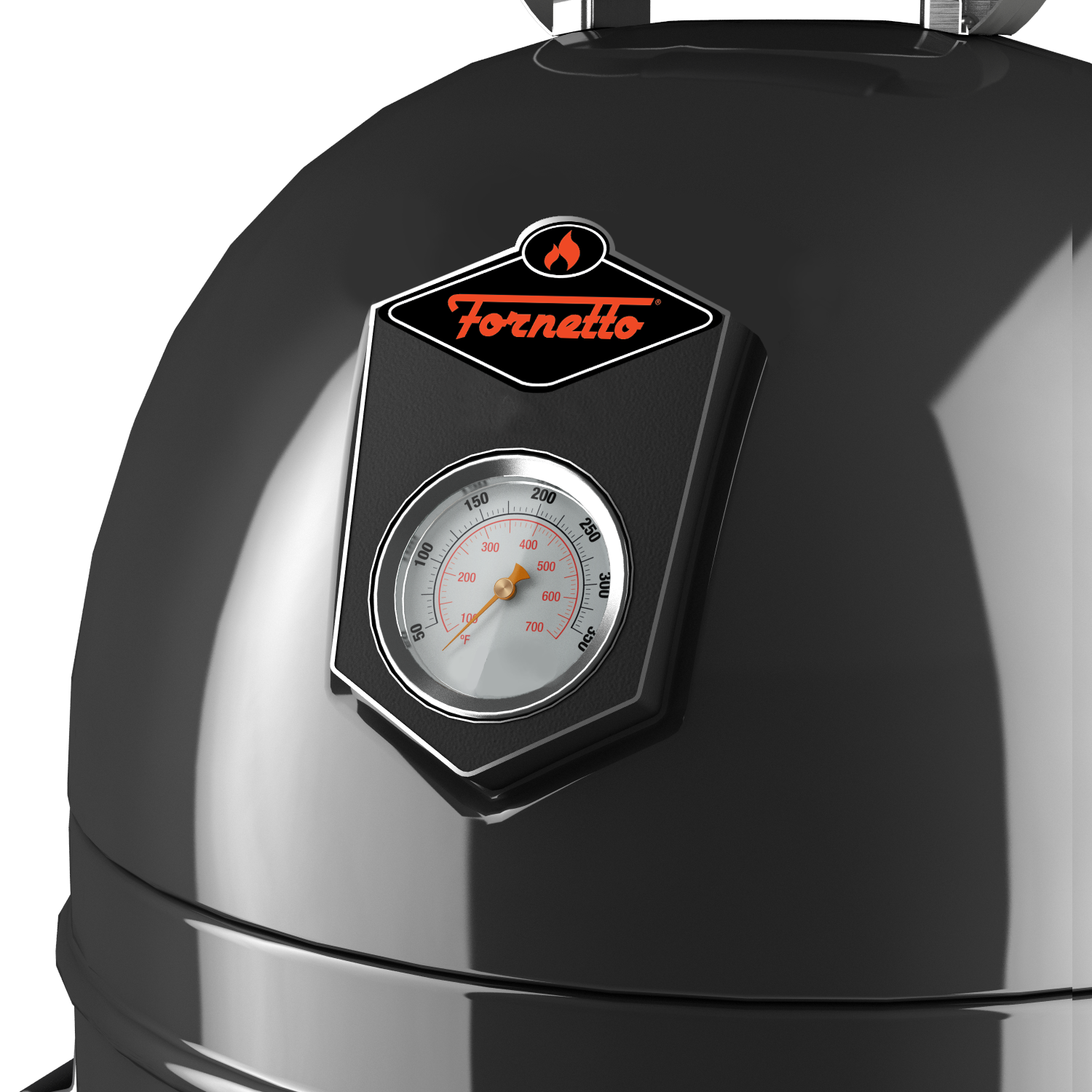 Fornetto Razzo Pro Black 18'' Bullet Smoker met wielen