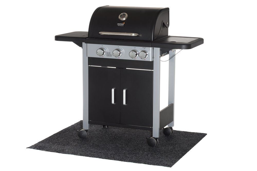 Mustang Grill tapijt 100 x 120 cm zwart