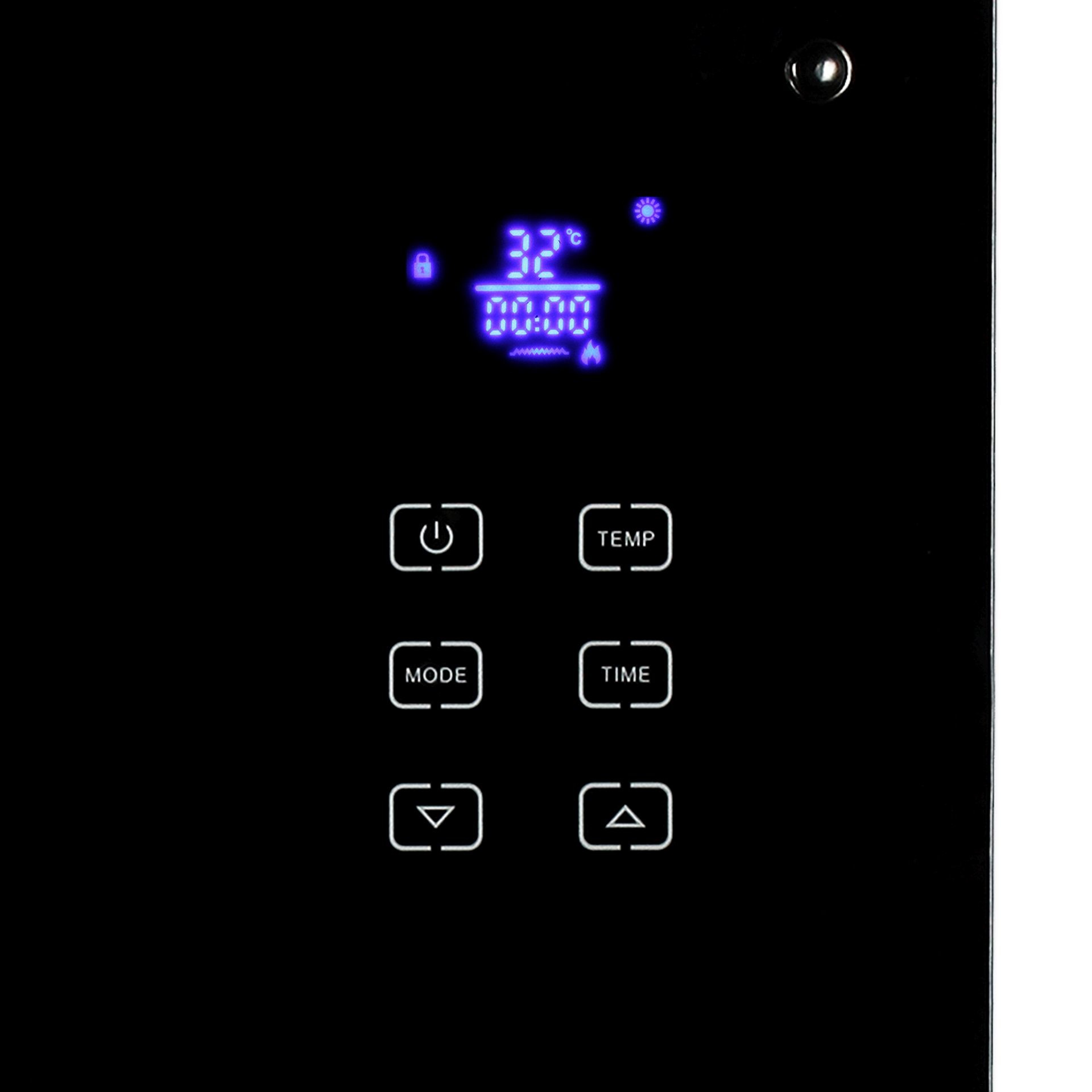 El Fuego elektrische glas convectorkachel 2000 W zwart