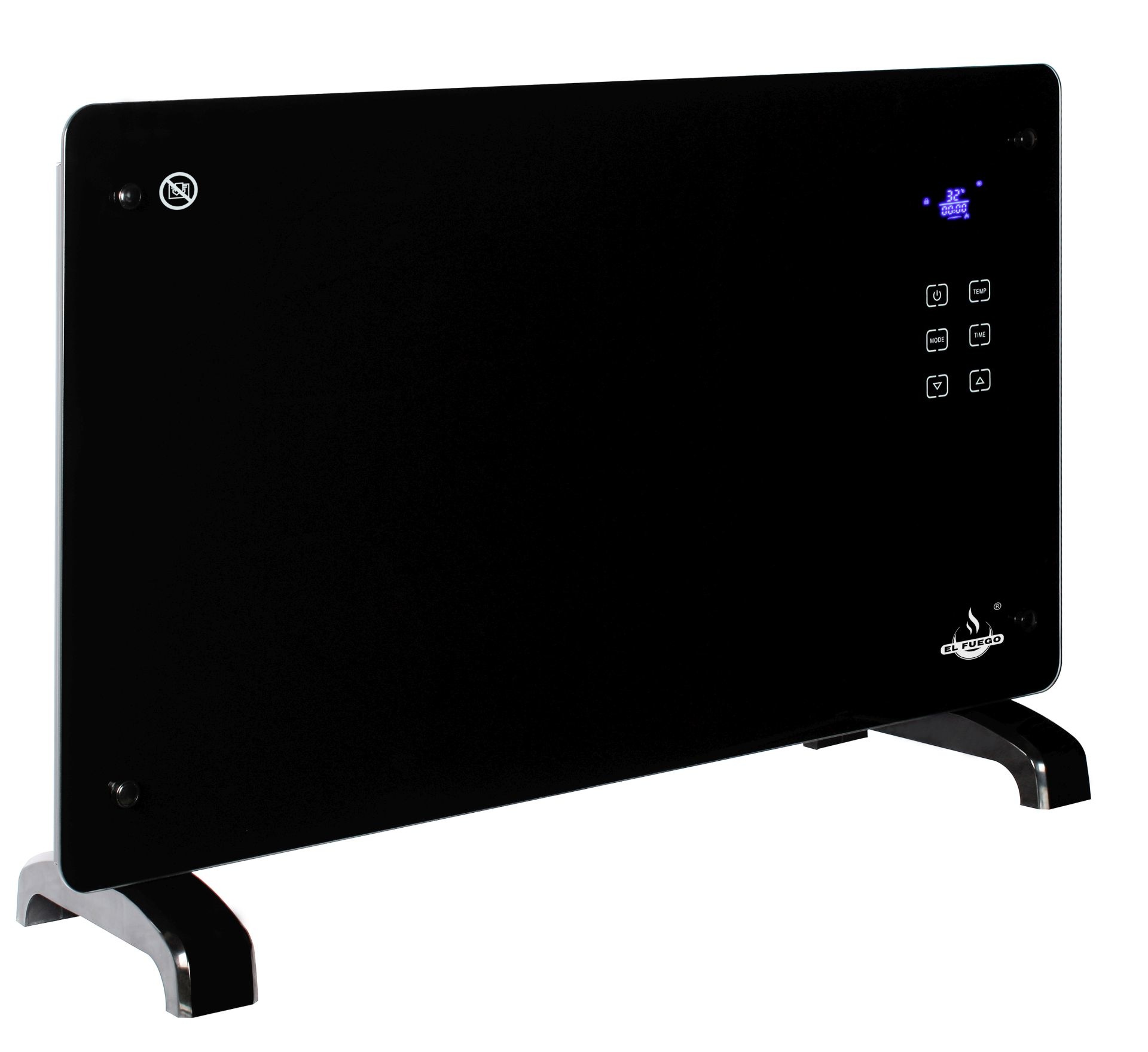 El Fuego elektrische glas convectorkachel 2000 W zwart