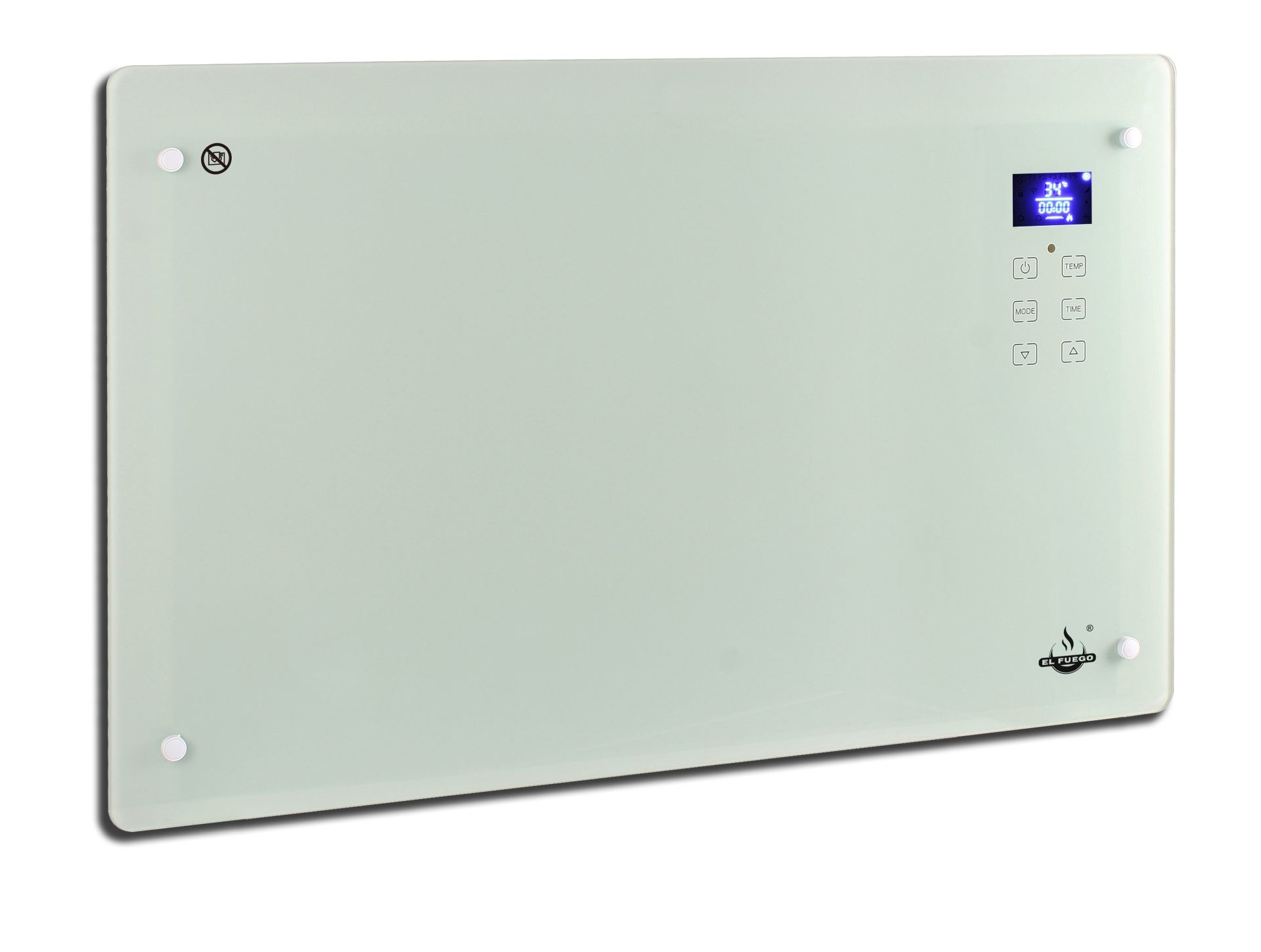 El Fuego elektrische glas convectorkachel 2000 W wit