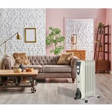 El Fuego elektrische mobiele olieradiator wit - 1500W