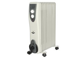 El Fuego elektrische mobiele olieradiator wit - 2500W