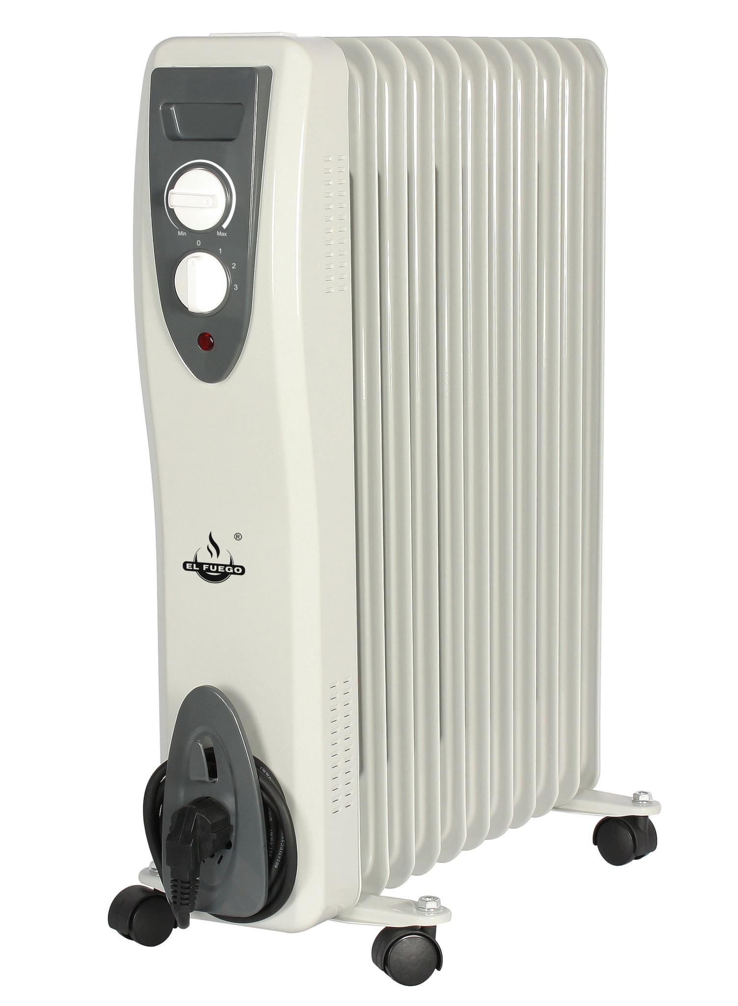 El Fuego elektrische mobiele olieradiator wit - 2500W