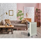 El Fuego elektrische mobiele olieradiator wit - 2500W