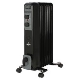 El Fuego elektrische mobiele olieradiator zwart - 1500W