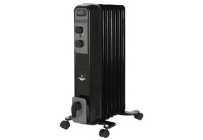 El Fuego elektrische mobiele olieradiator zwart - 1500W