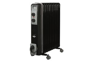 El Fuego elektrische mobiele olieradiator zwart - 2500W