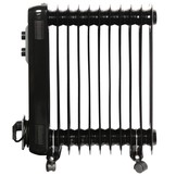 El Fuego elektrische mobiele olieradiator zwart - 2500W