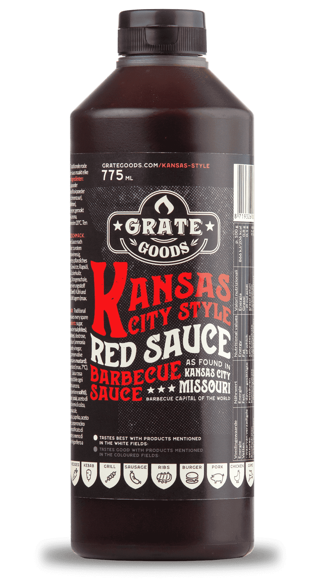 Grate Goods Kansas City Red Barbecue Sauce 775 ml