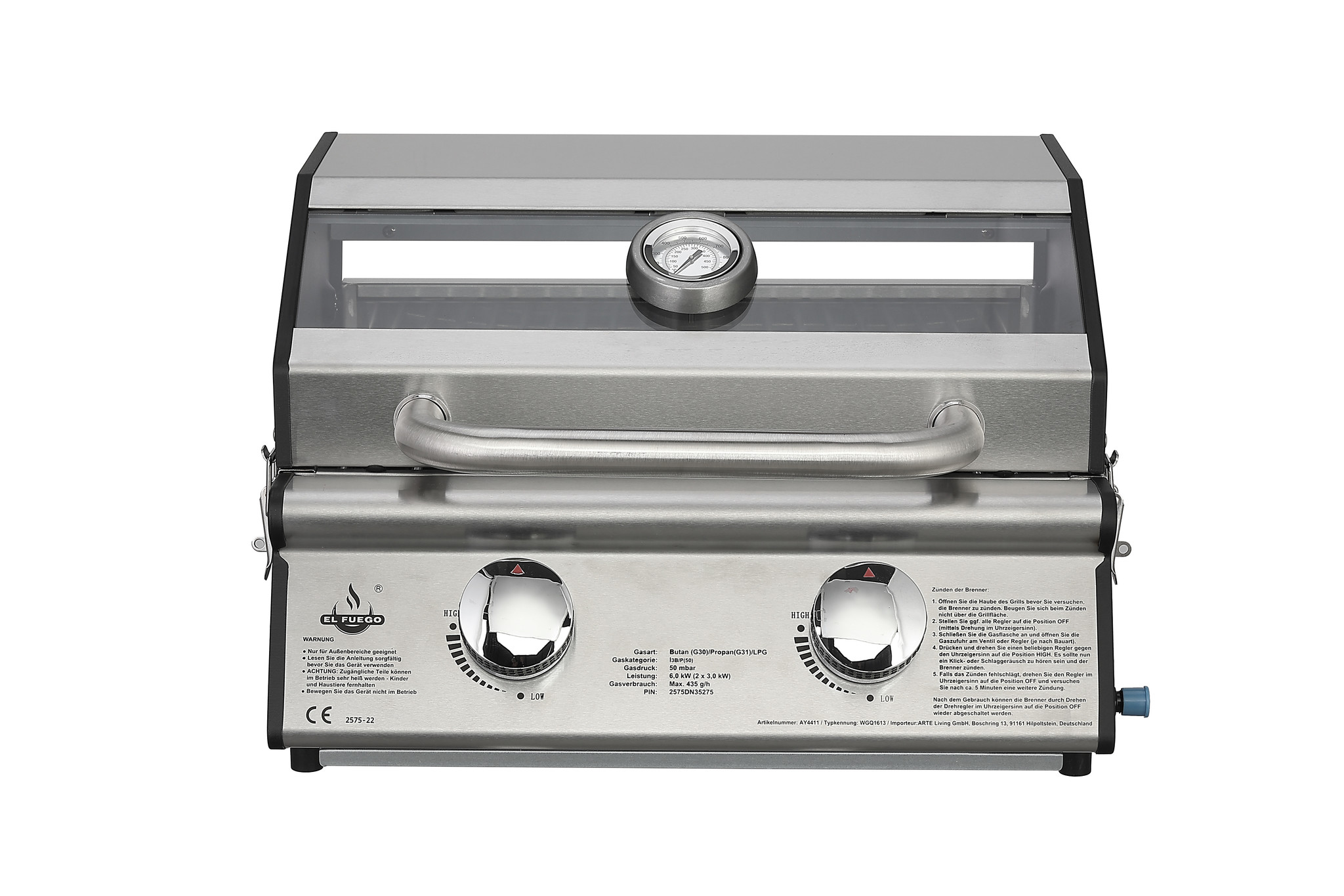 El Fuego Jesolo Tafel Gas Barbecue