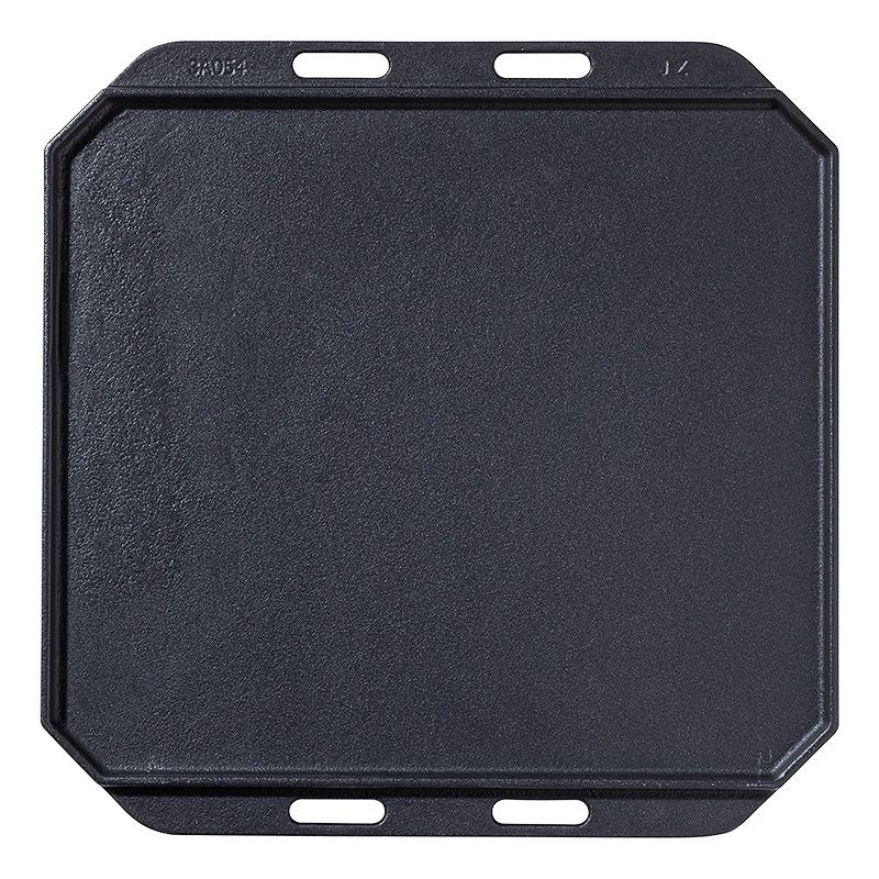 Cozze Gietijzeren pan dubbelzijdig met Bamboe Serveerplank 33 cm