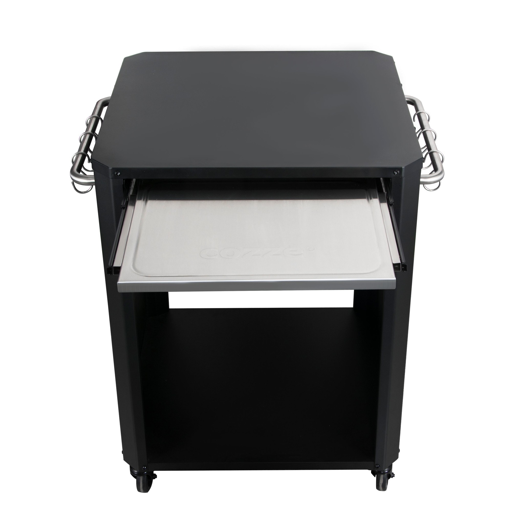 Cozze Trolley met Wielen en Uitschuifbare RVS Snijplank
