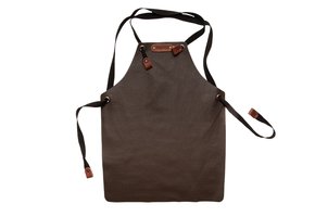 Xapron Bovine Leren kinder Schort Bruin