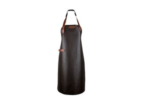 Xapron Bovine Leren Schort met Nekband Medium Bruin