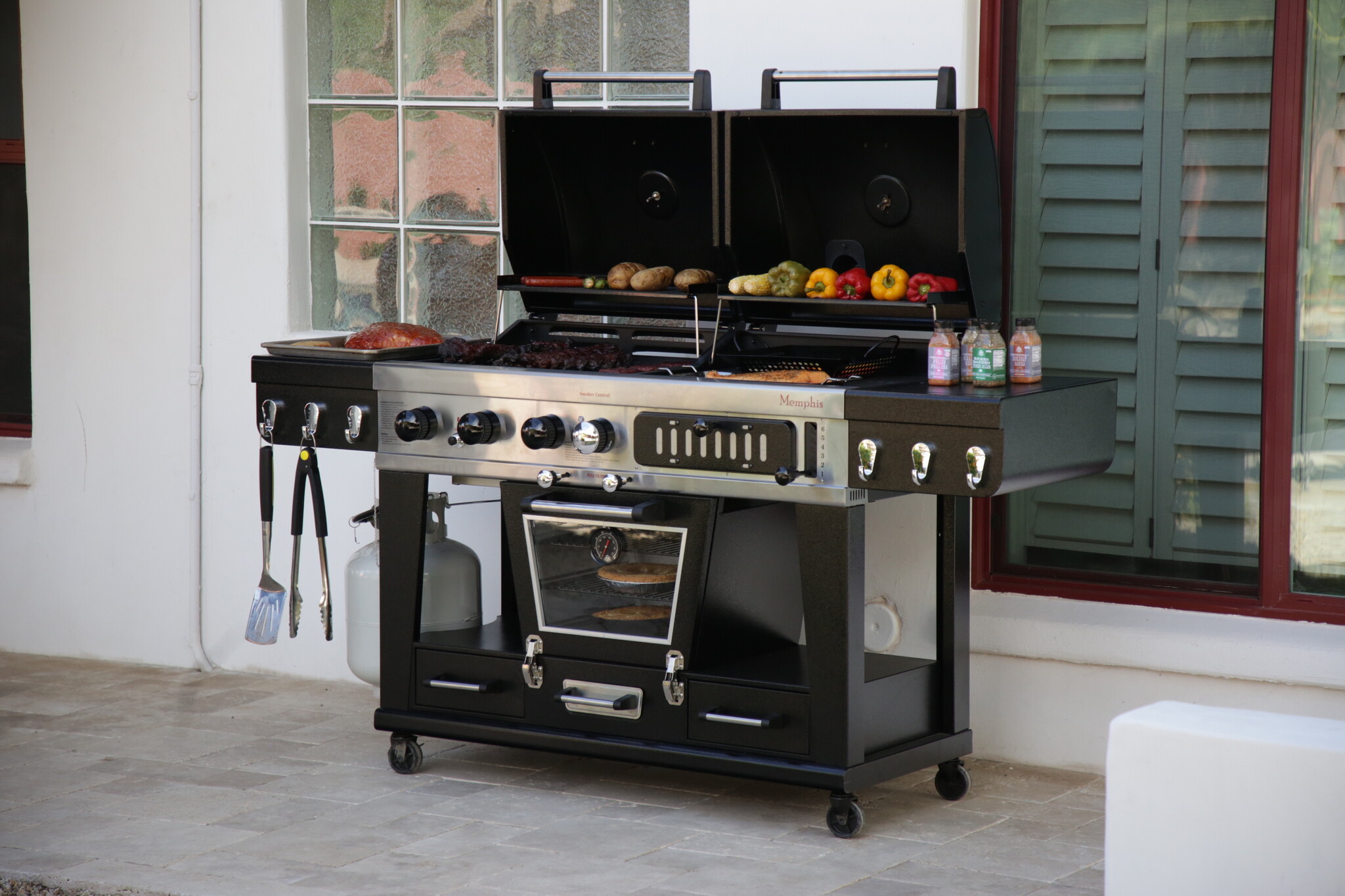 Pit Boss Memphis Combi barbecue met Rookoven