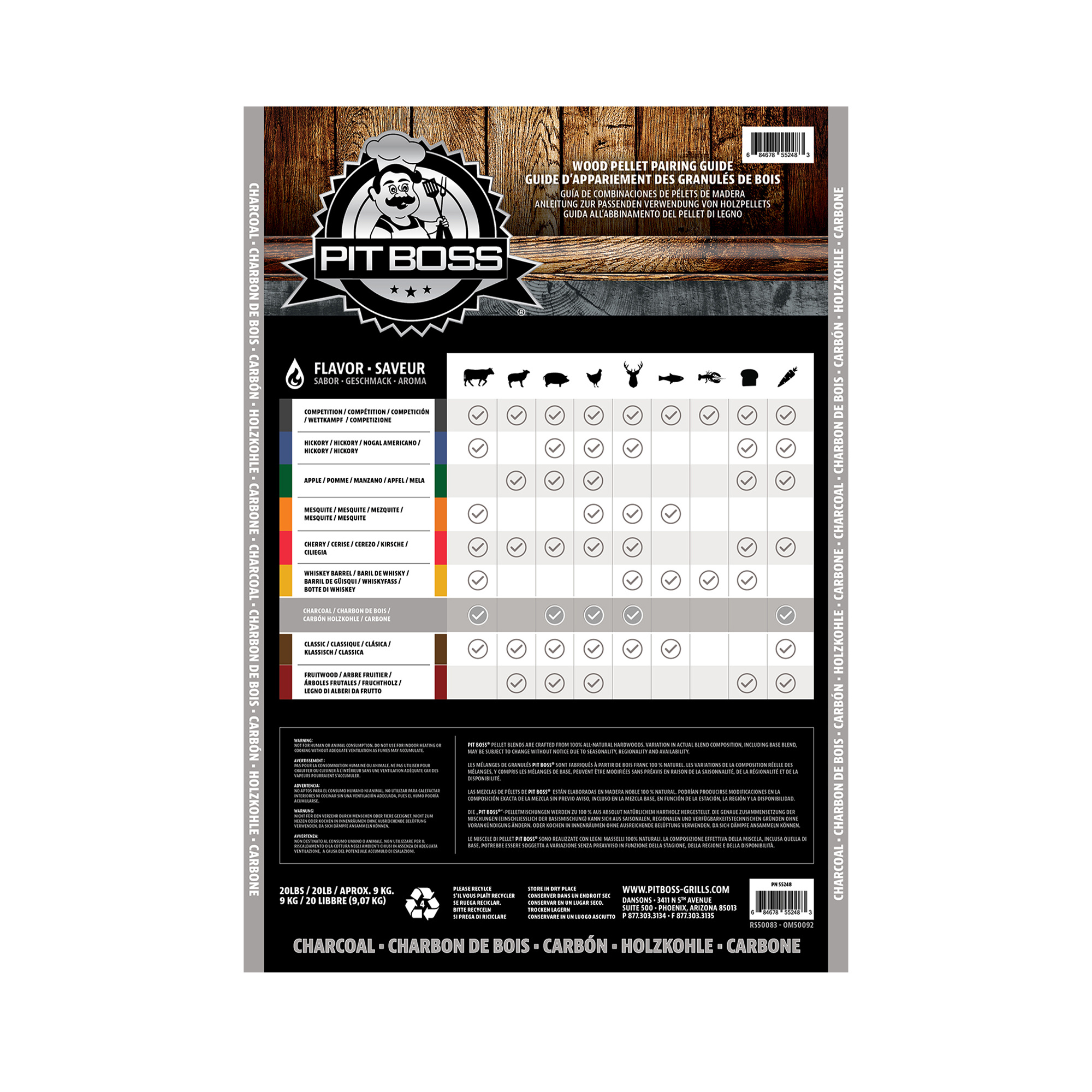 Pit Boss 9 KG Charcoal Mix Hardhout Pellets BBQtime.nl