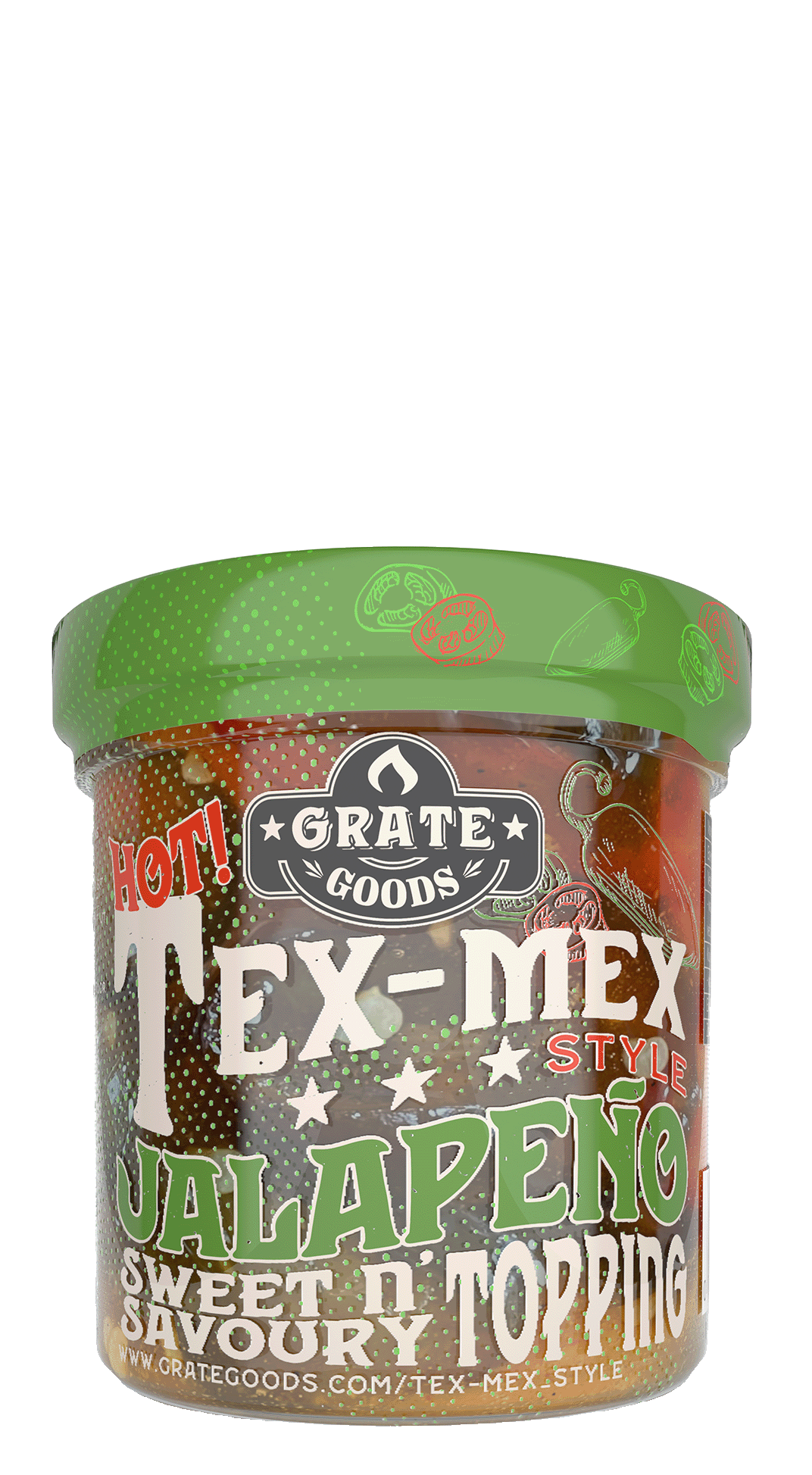 Grate Goods savoury spread tex-mex jalapeño Topping 120 ml