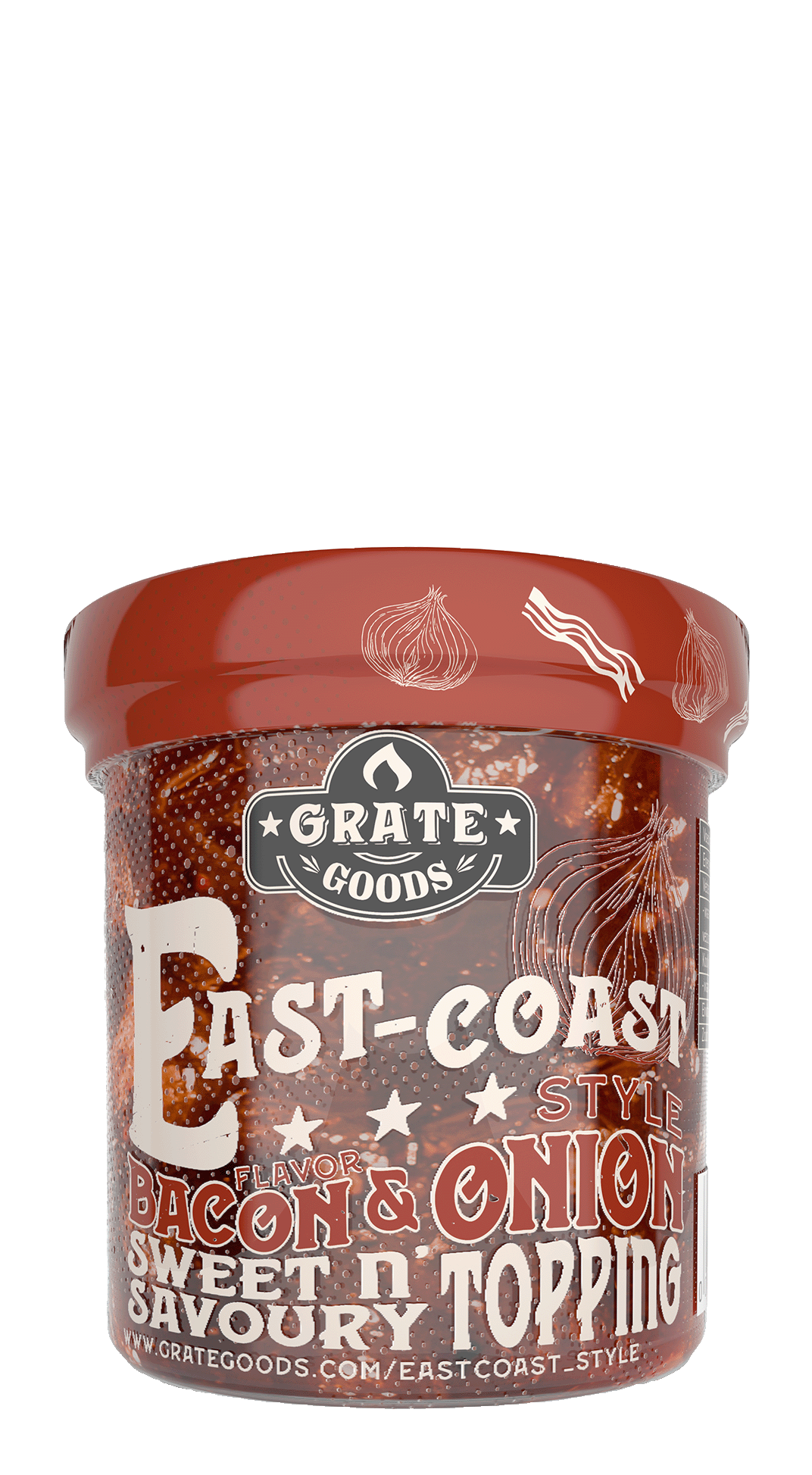 Grate Goods savoury spread east-coast bacon onion Topping 120 ml