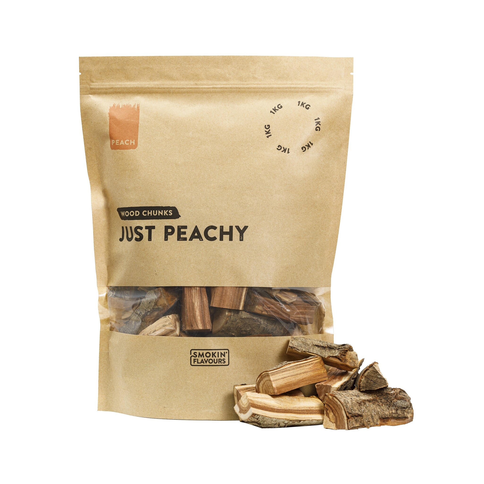 Smokin’ Flavours Rookchunks Perzik 1 kg