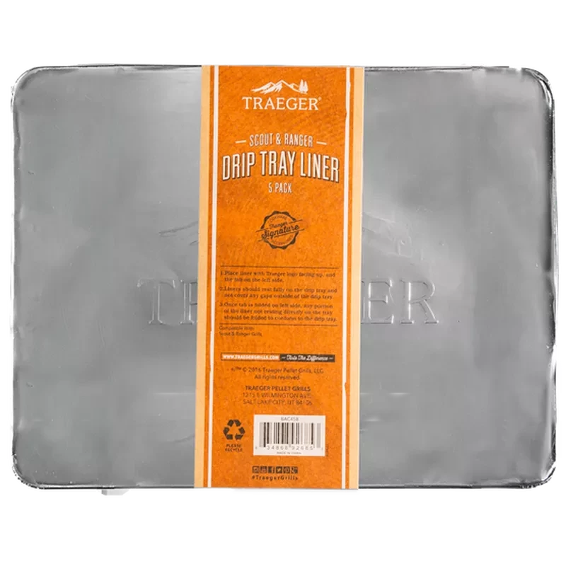 Traeger Drip Tray Liner voor Ranger en Scout 5 Stuks