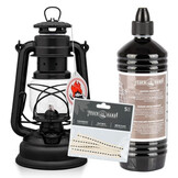Feuerhand Stormlamp 276 Mat Zwart Set