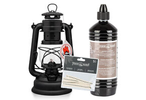 Feuerhand Stormlamp 276 Mat Zwart Set