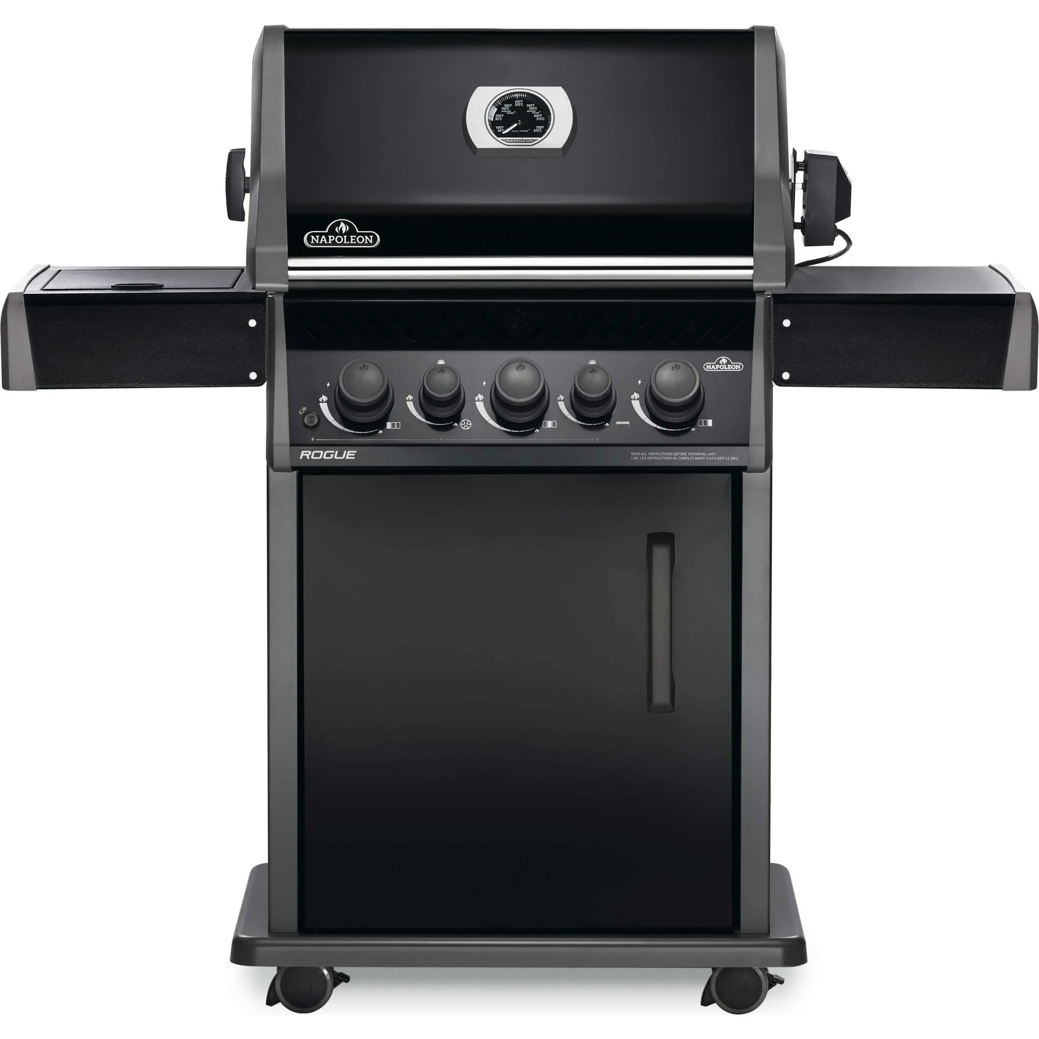 Napoleon Rogue 425 RSB Gasbarbecue met Zij- en Achterbrander Zwart, incl. draaispit