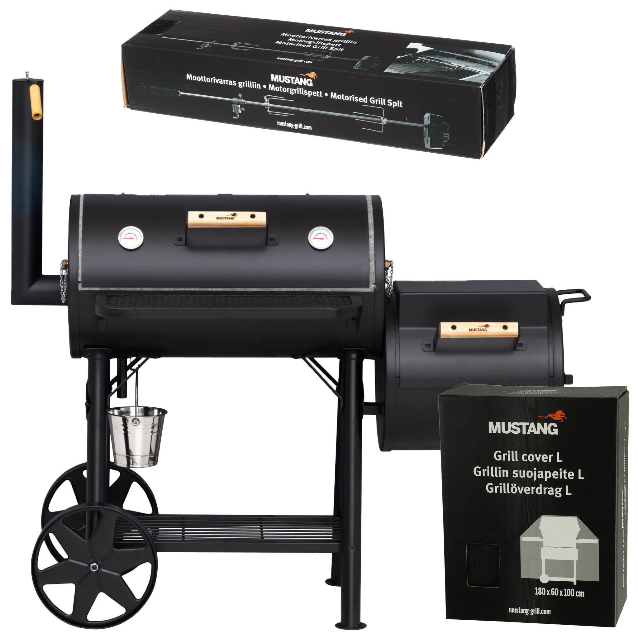 Mustang Off-set smoker Georgia L - Rotisserie Set
