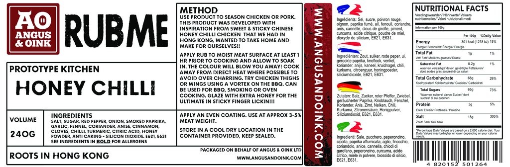 Angus & Oink Honey Chili Rub 200 g