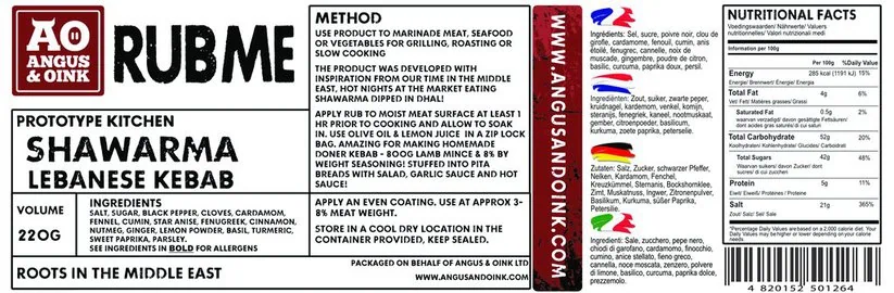 Angus & Oink Shawarma Rub 210 g