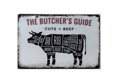 BBQ Wandbord Butchers Guide "Koe" 30x20cm