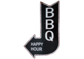 BBQ wandbord happy hour pijl 25 x 40 cm