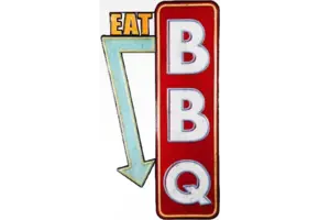 BBQ Wandbord Eat BBQ 33 x 60 cm