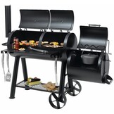 El Fuego Minnesota houtskoolgrill en off-set smoker