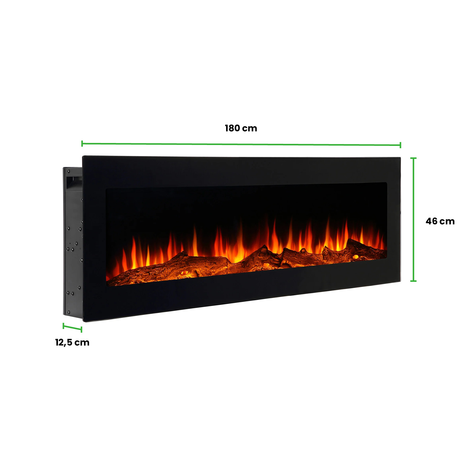 LumberQ In- opbouwsfeerhaard Zara 180 x 46 x 12,5 cm 2e KEUS