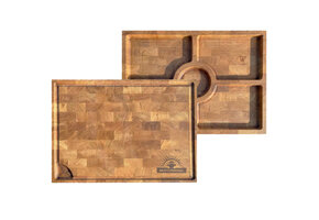 BestCharcoal Snij-/serveerplank kopshout eiken 40 x 30 x 4 cm