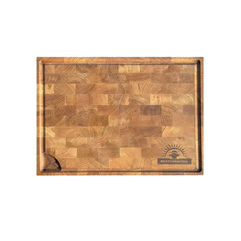 BestCharcoal Snijplank kopshout eiken 40 x 30 x 4 cm