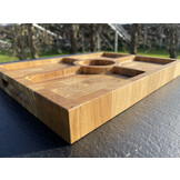 BestCharcoal Snij-/serveerplank kopshout eiken 40 x 30 x 4 cm